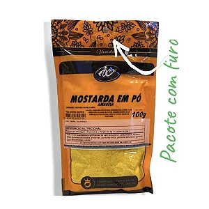 Mostarda em Pó Pacote, 100g - Foco Alternativo