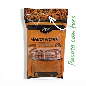 Páprica Picante Pacote, 100g - Foco Alternativo