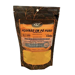 Açafrão em Pó Puro Pacote, 100g - Foco Alternativo