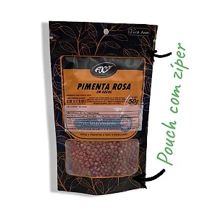 Pimenta Rosa em Grãos Pacote, 50g - Foco Alternativo