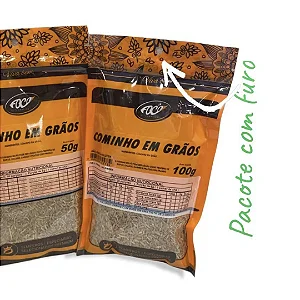 Cominho em Grãos Pacote, 100g - Foco Alternativo