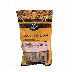 Canela em Casca 6cm, 50g - Foco Alternativo