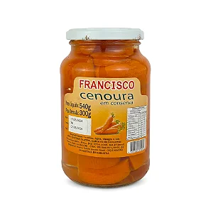 Cenoura em Conserva, 540g - Conservas Francisco