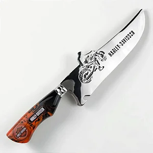 Faca Artesanal Resina Harley Davidson 10"