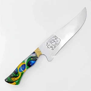 Faca Artesanal para Churrasco Full Tang Brasil 10"