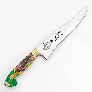 Faca Artesanal Full Tang Nossa Senhora Aparecida 9"