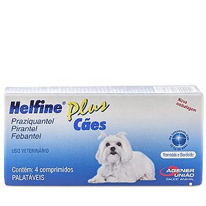 Vermífugo Helfine Plus Cães 4 Comprimidos