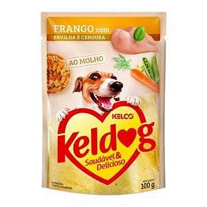 Ração Úmida Keldog Frango Com Ervilha e Cenoura 100 g