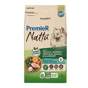 Ração Premier Nattu Cães Adultos Abóbora Pequeno Porte 1 kg