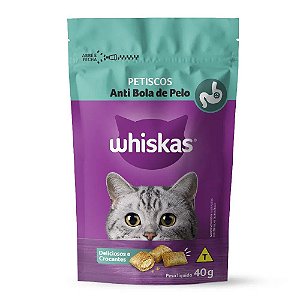 Petisco Whiskas Temptations Anti Bola de Pelo Gatos Adultos 40g