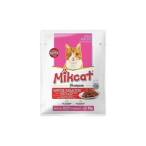 Ração Úmida Mikcat Sabor Carne 85g