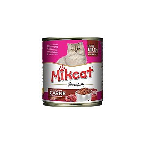 Ração Úmida Mikcat Lata Sabor Carne 290g