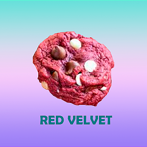 Cookies sabor Red Velvet - Morango