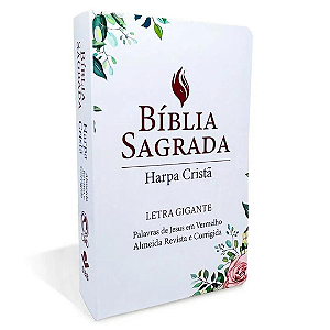 Bíblia Floral Com Harpa Cristã I Letra Grande I Capa Semiflexível