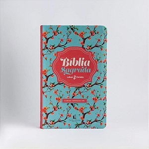 Bíblia ACF, Capa flexível, Floral, Leitura Perfeita