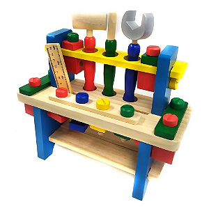 Brinquedo Bancada Ferramentas Wooden Toys