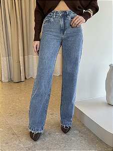 Calça Jeans Wide Leg Nagela