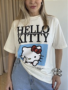 T-Shirt Alongada Hello Kitty