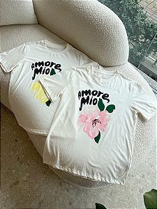 T-Shirt Alongada Amore Mio