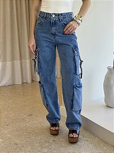 Calça Jeans Cargo Bianca