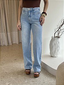 Calça Jeans Wide Leg Fit Janaina