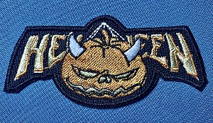 Helloween Cabeça patch bordado termocolante