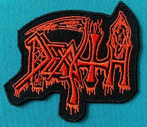 Death patch bordado termocolante Vermelho / Branco