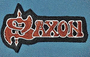 Saxon logo patch bordado termocolante
