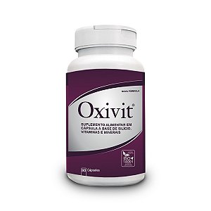 Oxivit - 60 Cápsulas SUPLEMENTO ALIMENTAR EM CÁPSULA À BASE DE SILÍCIO, VITAMINAS E MINERAIS.