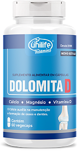 Dolomita D - Cálcio, magnésio e vitamina D - 60 cáps
