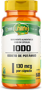 Iodo (Iodeto de Potássio)- 60 cáps 130 mcg