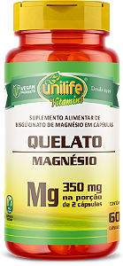 Magnésio quelato "Mg" (Bisglicinato) - 60 cáps