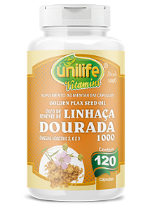 Óleo de linhaça dourada - 120 cáps 1000 mg