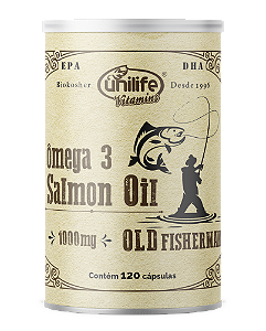 Ômega 3 - old fisherman - Salmon oil - 120 cáps 1000 mg