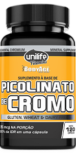 Picolinato de cromo - 120 cáps 500 mg