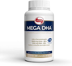 ômega 3 Mega DHA - 120 cap - 300mg EPA e 1500mg DHA