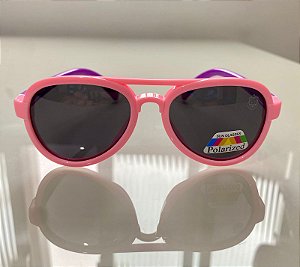 ÓCULOS DE SOL - PILOTO MIRIM - Rosa com Roxo
