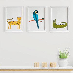 Quadros para quarto de bebê Fauna Brasileira