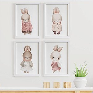 Quadros para quarto de bebê Coelhinhas