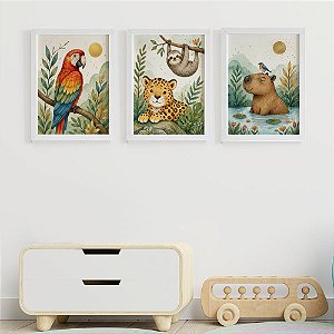 Quadros para quarto de bebê Fauna Brasileira