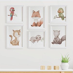 Quadros para quarto de bebê Fauna Brasileira