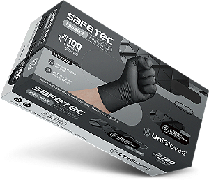 LUVAS PRETA UNIGLOVES SAFATEC SEM PÓ - P