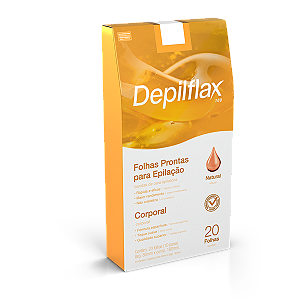 FOLHAS PRONTAS CORPORAIS DEPILFLAX NATURAL C/20