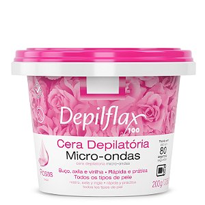 CERA MICROONDAS DEPILFLAX ROSAS 200G
