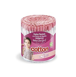 POTE DE COTONETE ROSA 150und