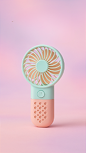 MINI VENTILADOR AZUL COM ROSA
