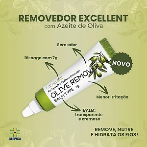 KIT 3 REMOVEDOR EM BALM OLIVE OILL EXCELLENT 7G