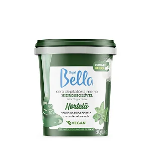 CERA DEPILATÓRIA MORNA HIDROSSOLÚVEL HORTELÃ 600G