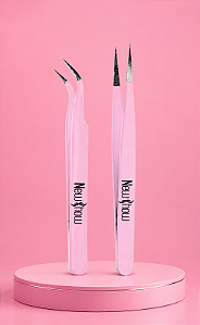 KIT PINÇA CURVADA E RETA NEW SHOW ROSA