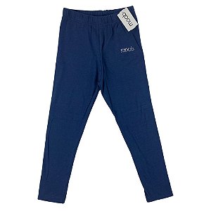 Legging Infantil Menina em Malha Cotton - Azul Marinho